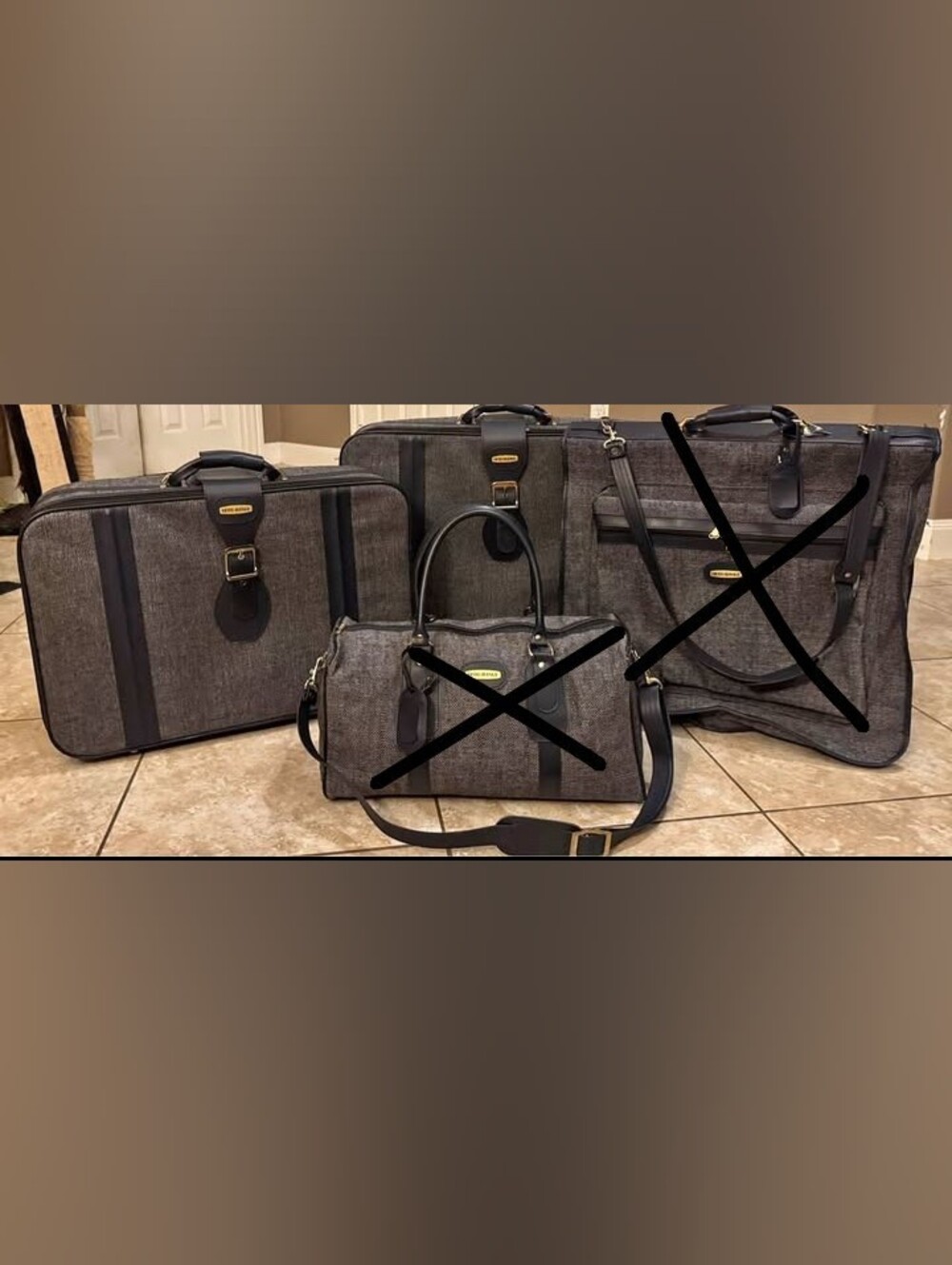 Saks 5th 2pc suitcase set